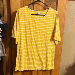 Yellow Striped Women's Top